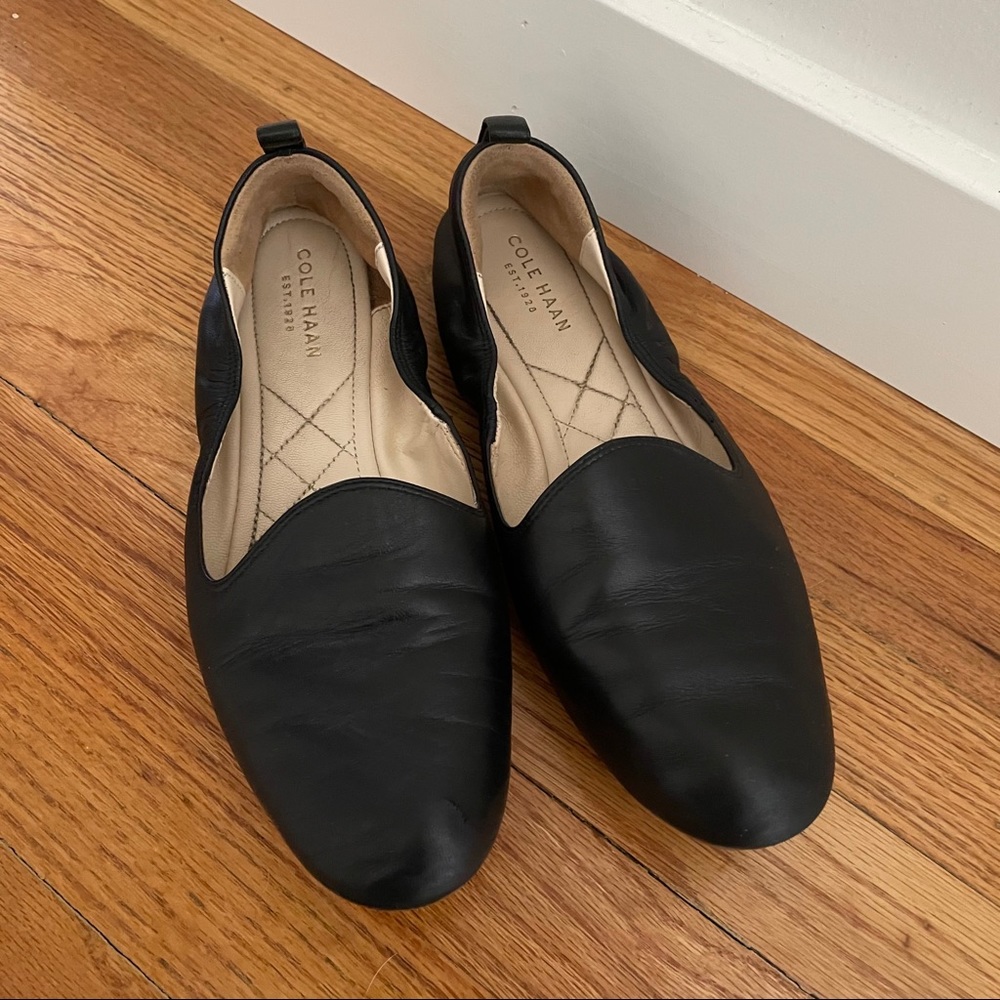 Cole Haan Tali Flats Size 7 Black Leather